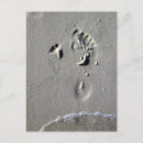 Zoek naar voetstappen briefkaarten Zand