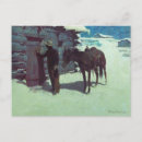 Zoek naar paarden winter briefkaarten Cowboy
