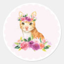 Zoek naar gestreepte kat stickers Bloemen