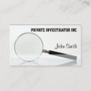 Zoek naar vergrootglas visitekaartjes Detective
