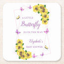 Zoek naar vlinder onderzetters Meisje baby shower