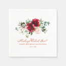 Zoek naar rode bloemen servetten Elk persoon