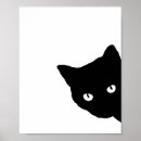 Zoek naar zwart witte kat kunst Minimalistisch