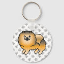 Zoek naar pomeranian hond sleutelhangers Schattig