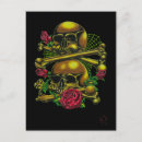 Zoek naar schedel tattoo briefkaarten Rozen