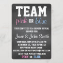 Zoek naar chalkboard gender reveal uitnodigingen Blauw of roze