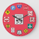 Zoek naar verkeer klokken Weg
