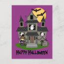 Zoek naar spookhuis briefkaarten Halloween