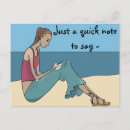 Zoek naar zand schrijven briefkaarten Beach