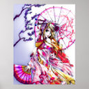 Zoek naar rode paraplu posters Kimono