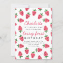 Zoek naar girl first birthday uitnodigingen Aardbeien