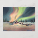 Zoek naar aurora borealis briefkaarten Bomen