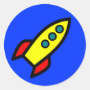 Zoek naar cartoon raket stickers Schattig