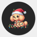 Zoek naar grappige poedel stickers Kerstmis