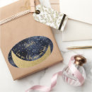 Zoek naar maan en sterren stickers Goudglitter