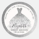 Zoek naar glitter ronde stickers Zoete zestien