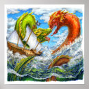 Zoek naar zee monster kunst Fantasie