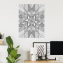 Zoek naar zwart wit patroon posters Geometrisch