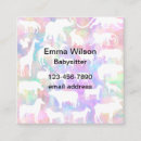 Zoek naar babysitter visitekaartjes Voor haar