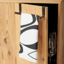 Zoek naar zwart witte patronen keuken handdoeken Abstract