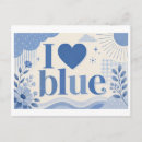 Zoek naar blauwe harten briefkaarten Liefde