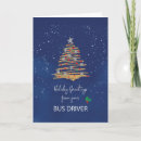 Zoek naar buschauffeur kaarten Kerstmis