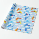 Zoek naar luchtvaart cadeaupapier Blauw