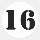 Zoek naar nummer 16 stickers Voor iedereen