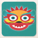 Zoek naar chinese draak onderzetters Rood