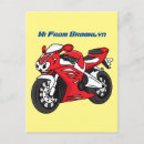 Zoek naar fiets cartoon briefkaarten Motorfiets