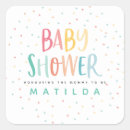 Zoek naar baby shower vierkante stickers Schattig