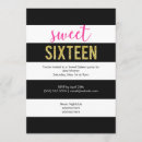 Zoek naar glitter hot pink black party uitnodigingen 16