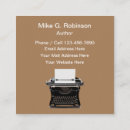 Zoek naar auteur visitekaartjes Typemachine