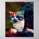 Zoek naar colorful cat kunst Abstract