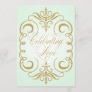 Zoek naar green and gold wedding uitnodigingen Chic