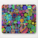 Zoek naar kleurrijke cirkels muismatten Abstract