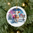 Zoek naar koe ornamenten Kerstmis