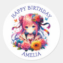 Zoek naar anime meisje stickers Rainbow