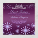 Zoek naar sneeuwvlok verjaardag uitnodigingen Paars