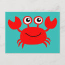 Zoek naar cartoon krab briefkaarten Strand