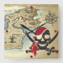 Zoek naar piraten klokken Jolly roger
