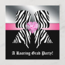 Zoek naar roze zebra uitnodigingen Meisjes