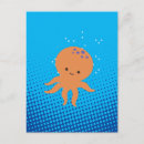 Zoek naar octopus cartoon briefkaarten Zee