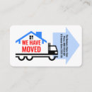 Zoek naar nieuw adres visitekaartjes Verplaatsen