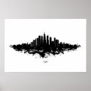Zoek naar zwart wit silhouet kunst Cityscape
