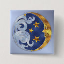 Zoek naar maan gezicht buttons Sterren