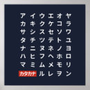 Zoek naar japans alfabet posters Katakana