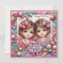 Zoek naar twin kaarten Tweelingmeisjes