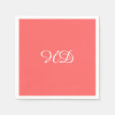 Zoek naar koraal roze servetten Monogrammen