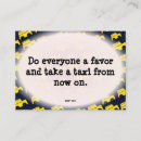 Zoek naar sarcastische humor visitekaartjes Slecht parkeren